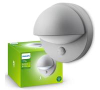 Philips myGarden - Applique d'extérieur LED, diamètre 20 cm, E27, avec détecteur, gris 915002145905