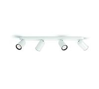 Philips myLiving 5058431pn GU10 Blanc Spot de lumière - Spot de lumière (Blanc, Metal, GU10, 4 Bulb (s), 10 W, 8,2 mm)