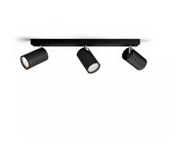 KOSIPO SPOTLIGHT 3 LUMIÈRES NOIR MÉTAL ATTAQUE GU10 LIVING