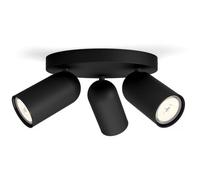 Philips myLiving Pongee - Spot lumineux LED noir (spot de surface, GU10, 3 ampoule(s), LED, 220-240 V, noir