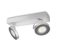 Philips myLiving spotbalken clockwork 2 ampoules lED aluminium 531724816