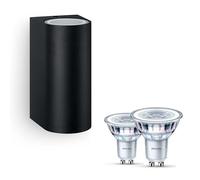 Philips Nightingale Applique murale d'extérieur Up&Down (Noir) - GU10