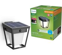 Philips Nissa Applique Murale Extérieure UltraEfficient avec Capteur, 3000 K, 250/25 lm, Noir