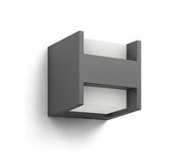PHILIPS Outdoor, Applique Murale Extérieure Arbour Carré, 700lm, Anthracite | Applique Murale, LED Intégrée, Blanc Chaud 2700K, IP44 Résistante aux Intempéries, Revêtement anti-corrosion, 6W