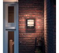 Philips Applique d'extérieur LED Petronia 23x19 cm 2700 K 12 W avec détecteur Anthracite
