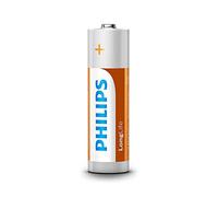 Philips Piles AA - R6L12W - Pack de 12 Piles - Technologie du Chlorure de Zinc - Durée de Conservation de 3 Ans - 1,5V