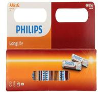 Philips piles AAA LongLife - Lot de 12