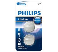 Philips Piles Bouton CR2025 2 Pièces - Pile Montre 3V/150 mAh - Convient pour Montres, Calculatrices et Porte-clés - Pile au Lithium