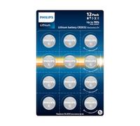 Philips Piles Lithium CR2032 3V - Optimales pour Les Montres, Les Porte-clés et Les Calculatrices, Lot de 12