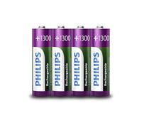 Philips Pile rechargeable HR6 (LR6/AA) NiMH 1300 mAh 1,2 V Pack de 4