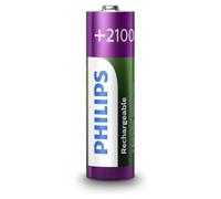 PHILIPS - Piles rechargeables taille AA, 2500 mAh, longue autonomie, écologiques