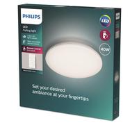 Philips, plafonnier décoratif Wincel, 40 W, LED, IP20, blanc