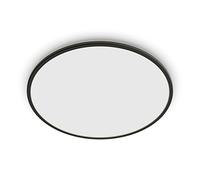 Philips Plafonnier LED Superslim 15 W [Blanc froid - Noir] Résistant à l'eau IP54 pour éclairage de jardin, terrasse et terrasse