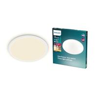 PHILIPS Plafonnier rond à panneau LED SceneSwitch à intensité variable, 3 ambiances différentes, blanc chaud 22W. pour l'éclairage intérieur, le salon et la chambre, blanc