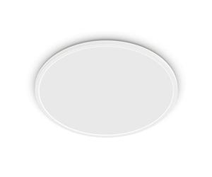 PHILIPS Plafonnier rond à panneau LED SceneSwitch à intensité variable, 3 ambiances différentes, blanc chaud 22W. pour l'éclairage intérieur, le salon et la chambre, blanc