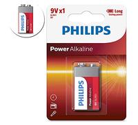 Philips Power Alkaline 6LR61P1B/97 Pile Domestique Single-Use Battery 9V Alcaline - Piles domestiques (Single-Use Battery, 9V, Alcaline, 9 V, 1 pièce(s), 5 année(s))