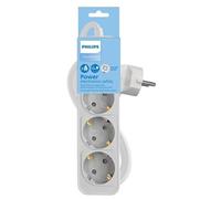 Philips Power multiplier CHP2134W - Protection contre les surtensions - connecteurs de sortie : 3 - 1.5 m cordon - France - blanc