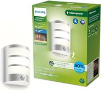 Philips Python UltraEfficient, Applique d'extérieur 3,8 W, 2700 K, argent, détecteur de mouvement, IP44 résistante aux intempéries