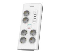 Philips Rallonge 6 Schuko - Blanc
