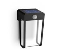 Philips Applique murale solaire Shroud – LED 2,3W 250lm 2700K détecteur crépuscule/mouvement – Noir