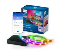 Philips Smart LED, Sync Box HDMI 2.0 et Ruban LED RGBIC, TV 55-65" | Box de synchronisation HDMI 2.0 avec Rétroéclairage TV, 4K à 60Hz, Bande LED RGBIC, éclairage immersif, Connection via WiZ