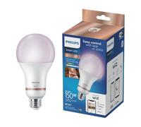 Philips Smart Lighting, Ampoule Connectée LED RGB A80, Culot E27, 2452 lm, Lumière Couleur et Blanc Réglable 2200-6500 K, Gradation Faible, Connected by WiZ, Alexa, Google Home, Apple Home