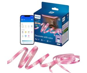 Philips Smart Lighting Bande LED RGB, 5 m, Type C, 16 Mio de Couleurs, Modes Préconfigurés, Découpable, Installation Facile, Connexion Wi-Fi, Connected by WiZ, Google Home, Alexa, Apple Home