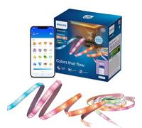 Philips Smart Lighting Ruban LED RGBIC, 5 m, Type C, Effets de Lumière Multicolores Dynamiques, Découpable, Installation Facile, Connexion Wi-Fi, Connected by WiZ, Google Home, Alexa, Apple Home