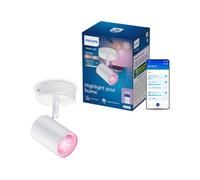 Philips Smart Lighting Spot GU10 x1, Blanc | Multicolore et Blanc Réglable 2200-6500 K, Luminaire, Plafonnier, Smart LED, 345 lm, Connected by WiZ, Maison Connectée