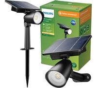 Philips Spot de sol Ashlyn, 1,4 W, Éclairage extérieur mural / de sol, Noir, Plastique, IP44, Jardin, Terrasse, III