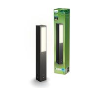 Philips Borne d'éclairage Stratosphère - LED 3,8 W 800 lm, blanc chaud 2700 K, anthracite, IP44