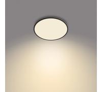 Philips Plafonnier LED SuperSlim 36W Panneau SceneSwitch 3 ambiances Extra-plat IP44 Noir