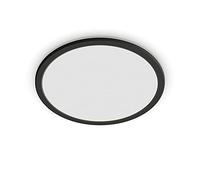 Philips Plafonnier LED Super Slim, 15W, IP44, dimmable, 3 ambiances, Noir
