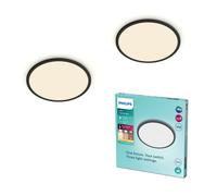 Philips Panneau LED Super Slim 18W 2700K IP44 Noir – Lot de 2 (8721103042965)