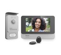 Philips WelcomeEye Connect Pro Visiophone Filaire Connecté 2 Fils | Moniteur et application WelcomeEye Pro, liaison 2 fils jusqu'à 120 m, portail et portillon, 6 sonneries et badges RFID
