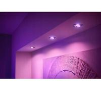 Philips White & Col. Amb. Centura Spot encastrable, lot de 3, rond, aluminium