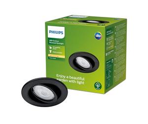 Philips Yarixa, Applique murale solaire d'extérieur, 2,2 W, 2700 K, noire, détecteur de mouvement, IP44 résistante aux intempéries