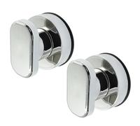 PHITUODA Lot de 2 poignées de porte miroir puissantes en verre pour réfrigérateur, tiroir de salle de bain, accoudoir mural, poignée de baignoire, douche, poignée de tiroir de cuisine, ventouse