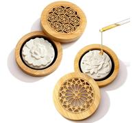PHMING 2 Pièces Galet Diffuseur Huile Essentielle, avec Aimant Diffuseur D'huiles Essentielles, Forme Ronde Diffuseur de Parfum, avec 2 Pierres Parfumées, pour Salon, Bureau, Chambre