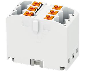 PHOE 3273276 - Bloc de distribution PTFIX, 6 x 2,5, blanc