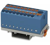 Phoenix Contact Bloc de distribution PTFIX 6/18X2,5-NS35 BU, bloc d'alignement vertical et alimentation intégrée, 690 V, 24 A, nombre de connexions 19, section 0,14 mm²-4 mm² bleu, 1 pièce