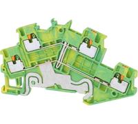 Phoenix Contact, borne de connexion double pour conducteur de protection, modèle PTTBS 1,5/S PE, avec connexion à sertir, section de câble rigide : 0,14 mm² - 1,5 mm²