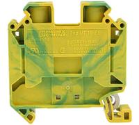 PHOENIX CONTACT Bornier de terre modulaire UT 16-PE avec borne à vis, 2 nombres de bornes, AWG 16-4, 16 mm² section nominale, vert/jaune, 1 pièce