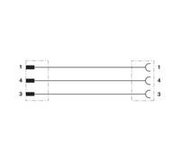 Phoenix Contact Câble pour capteurs/actionneurs SAC-3P-M 8MS/ 5,0-PUR/M 8FS Contenu : 1 pc