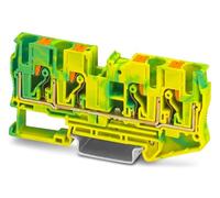 PHOENIX CONTACT PT 6-QUATTRO-PE Lot de 50 bornes de câble de protection Vert/jaune Type de connexion : push-in, 4 Nombre de connecteurs, 0,5 mm² - 10 mm²