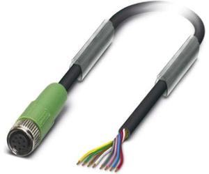 Phoenix Contact SAC-8P-10.0-PUR/M 8FS 10 m M8 Schwarz (1404190)