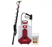 PHOENIX - Dorsal Sprayer Evo | Pulverisateur Electrique 16L + Hydrofuge Bidon de 5L/10/20L + Perche Telescopique Evo 5,4m + Jeu de 4 Buses, Idéal pour protéger Contre Eau, huiles, (Hydrofuge 20L)