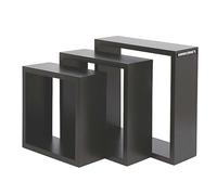 phoenix group AG Lot de 3 étagères en Bois Noir