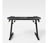 Bureau Gaming Avec Led Et Support Rabattable Pour Casque Et Gobelet Noir - Minecraft TU