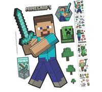 Phoenix Group AG Minecraft Lot de 6 Feuilles de Stickers muraux avec Figurines Minecraft
